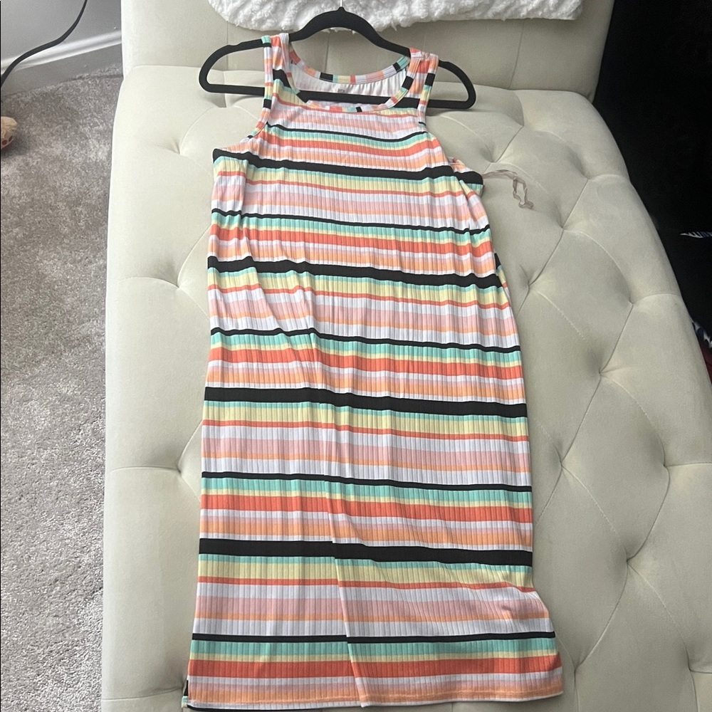 No Boundaries Multicolor Striped Tank Top